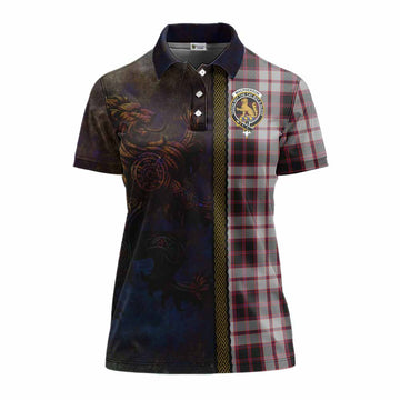 MacPherson (McPherson) Tartan Family Crest Women's Polo Shirt Alba Gu Brath Be Brave Lion Ancient Style