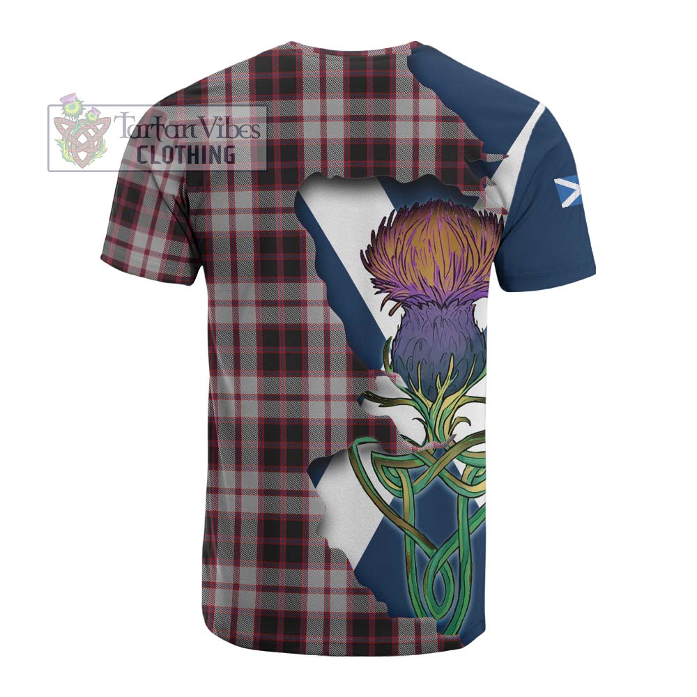 MacPherson (McPherson) Tartan Family Crest Cotton T-shirt Scottish Thistle Celtic Inspired - Tartan Vibes Clothing