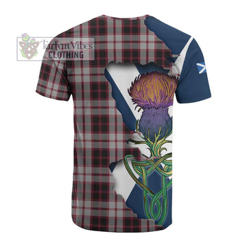 MacPherson (McPherson) Tartan Family Crest Cotton T-shirt Scottish Thistle Celtic Inspired