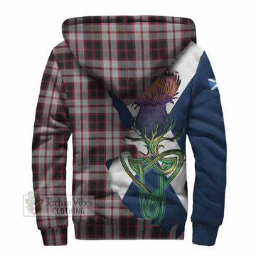 MacPherson (McPherson) Tartan Family Crest Sherpa Hoodie Scottish Thistle Celtic Inspired
