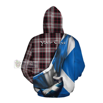 Tartan Vibes Clothing MacPherson (McPherson) Tartan Cotton Hoodie with Family Crest Scotland Patriotic Style