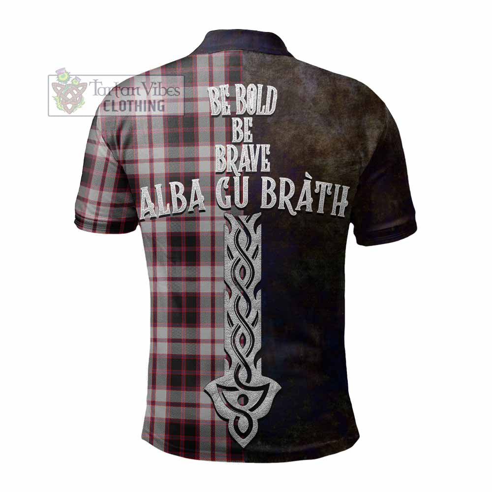 Tartan Vibes Clothing MacPherson (McPherson) Tartan Family Crest Polo Shirt Alba Gu Brath Be Brave Lion Ancient Style