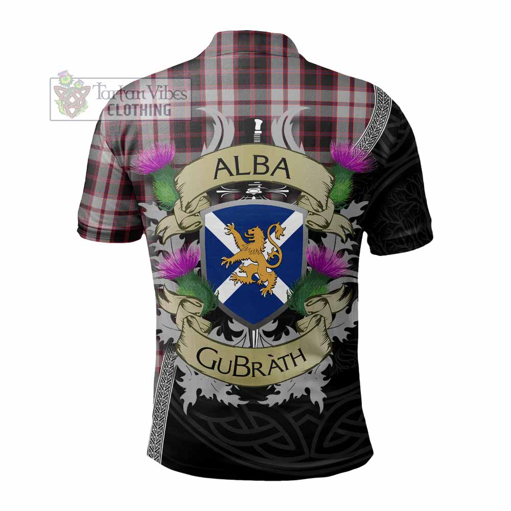 Tartan Vibes Clothing MacPherson (McPherson) Tartan Family Crest Polo Shirt Lion Rampant Royal Thistle Shield Celtic Inspired