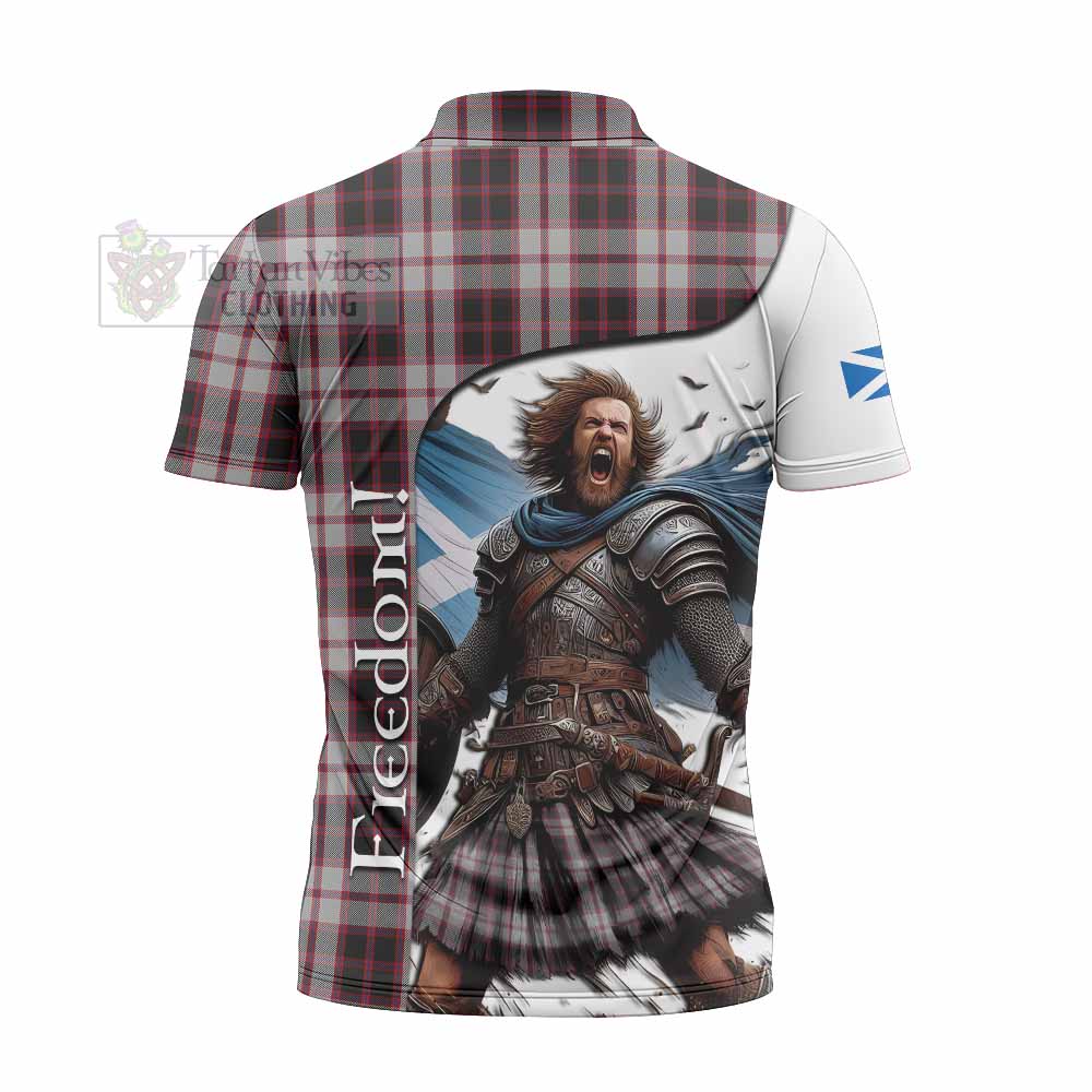 Tartan Vibes Clothing MacPherson (McPherson) Crest Tartan Zipper Polo Shirt Inspired by the Freedom of Scottish Warrior