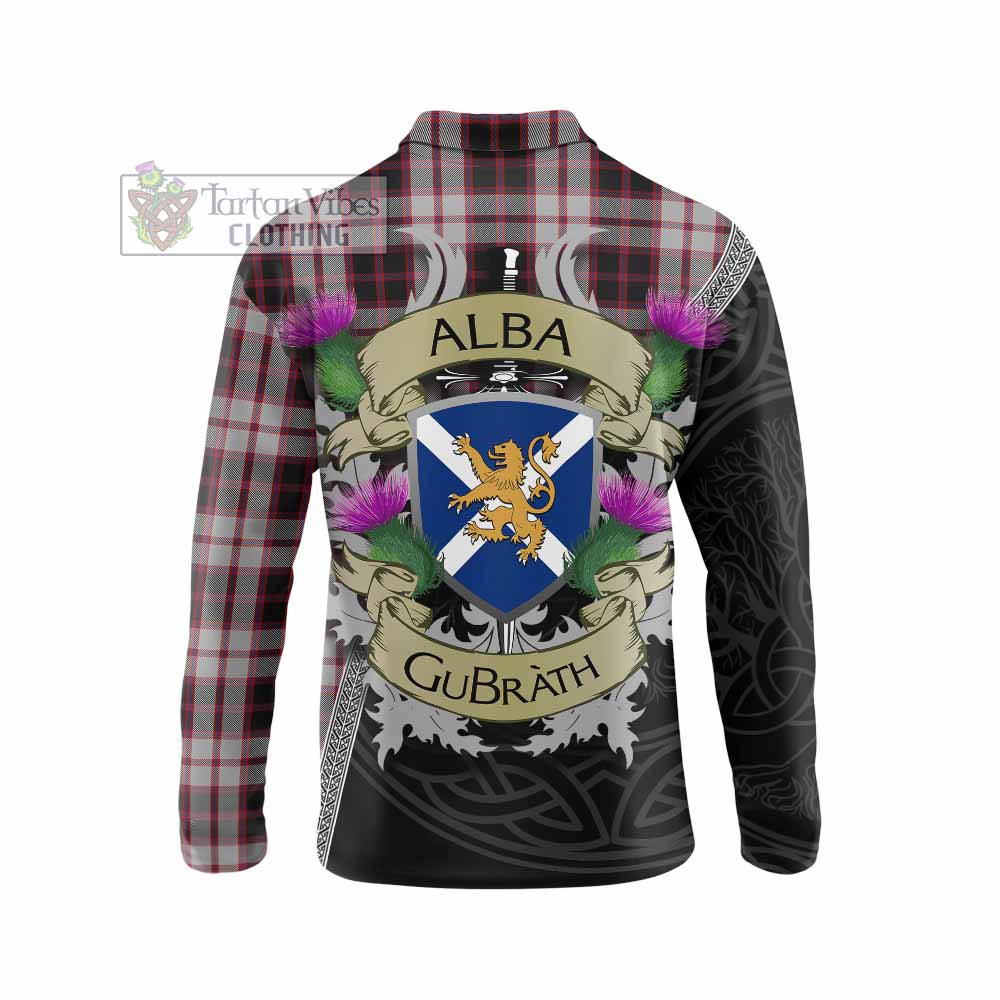 Tartan Vibes Clothing MacPherson (McPherson) Tartan Family Crest Long Sleeve Polo Shirt Lion Rampant Royal Thistle Shield Celtic Inspired
