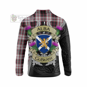 Tartan Vibes Clothing MacPherson (McPherson) Tartan Family Crest Long Sleeve Polo Shirt Lion Rampant Royal Thistle Shield Celtic Inspired