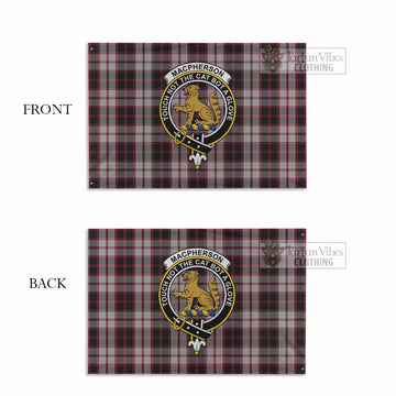 Tartan Vibes Clothing MacPherson (McPherson) Tartan House Flag with Family Crest