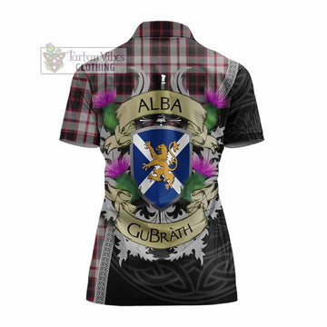 MacPherson (McPherson) Tartan Family Crest Women's Polo Shirt Lion Rampant Royal Thistle Shield Celtic Inspired