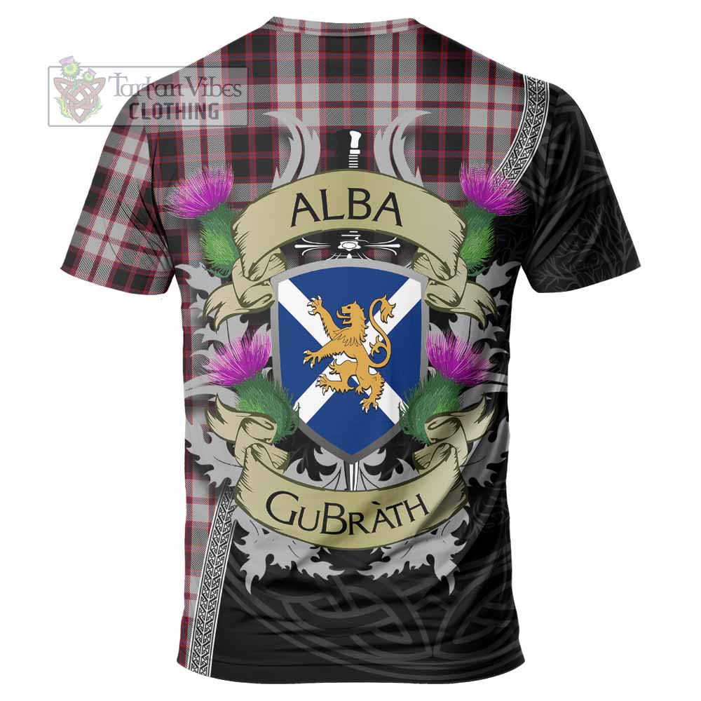 Tartan Vibes Clothing MacPherson (McPherson) Tartan Family Crest T-Shirt Lion Rampant Royal Thistle Shield Celtic Inspired