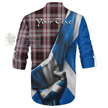Tartan Vibes Clothing MacPherson (McPherson) Tartan Ghillie Kilt Shirt with Family Crest Scotland Patriotic Style