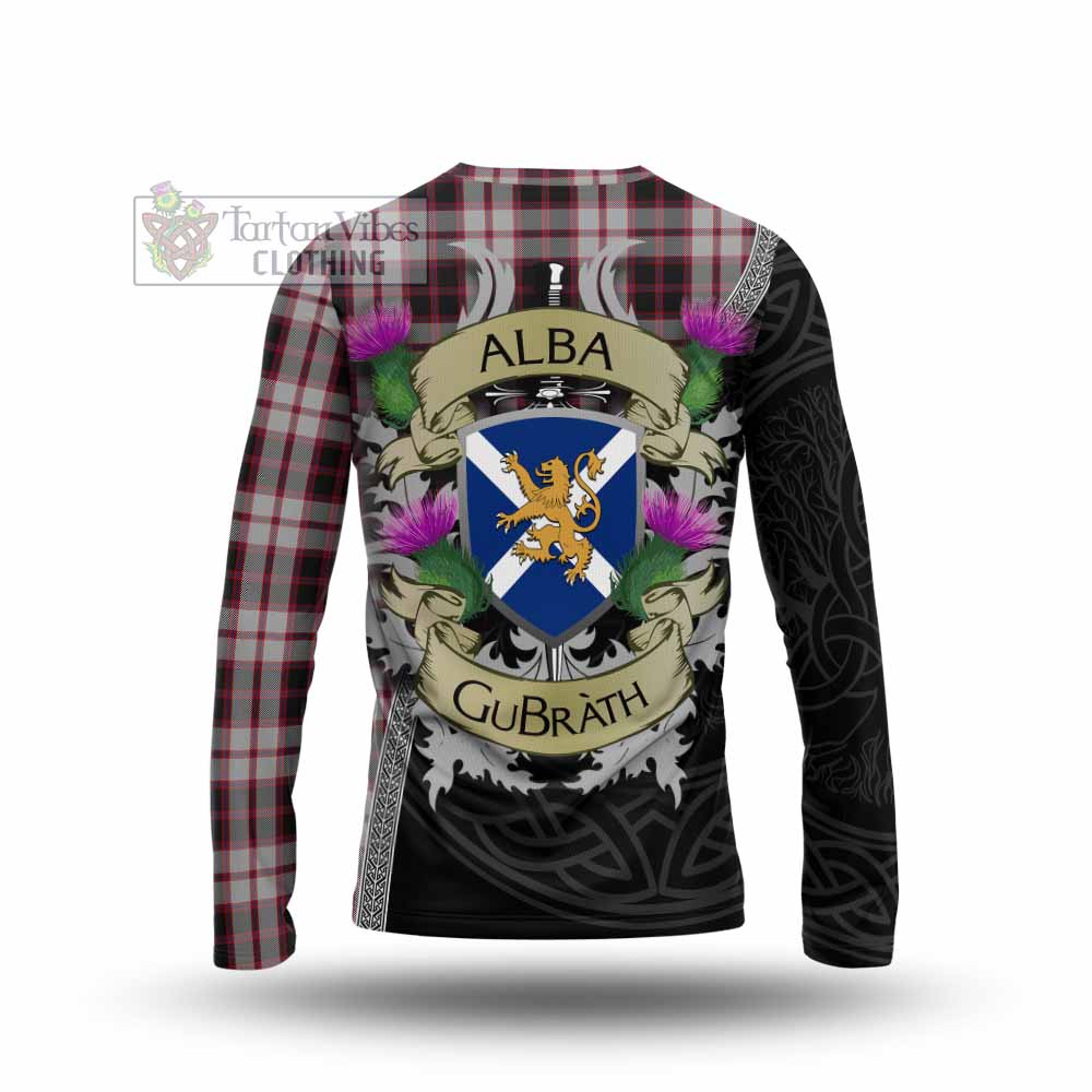 Tartan Vibes Clothing MacPherson (McPherson) Tartan Family Crest Long Sleeve T-Shirt Lion Rampant Royal Thistle Shield Celtic Inspired