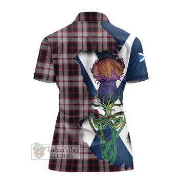 MacPherson (McPherson) Tartan Family Crest Women's Polo Shirt Scottish Thistle Celtic Inspired