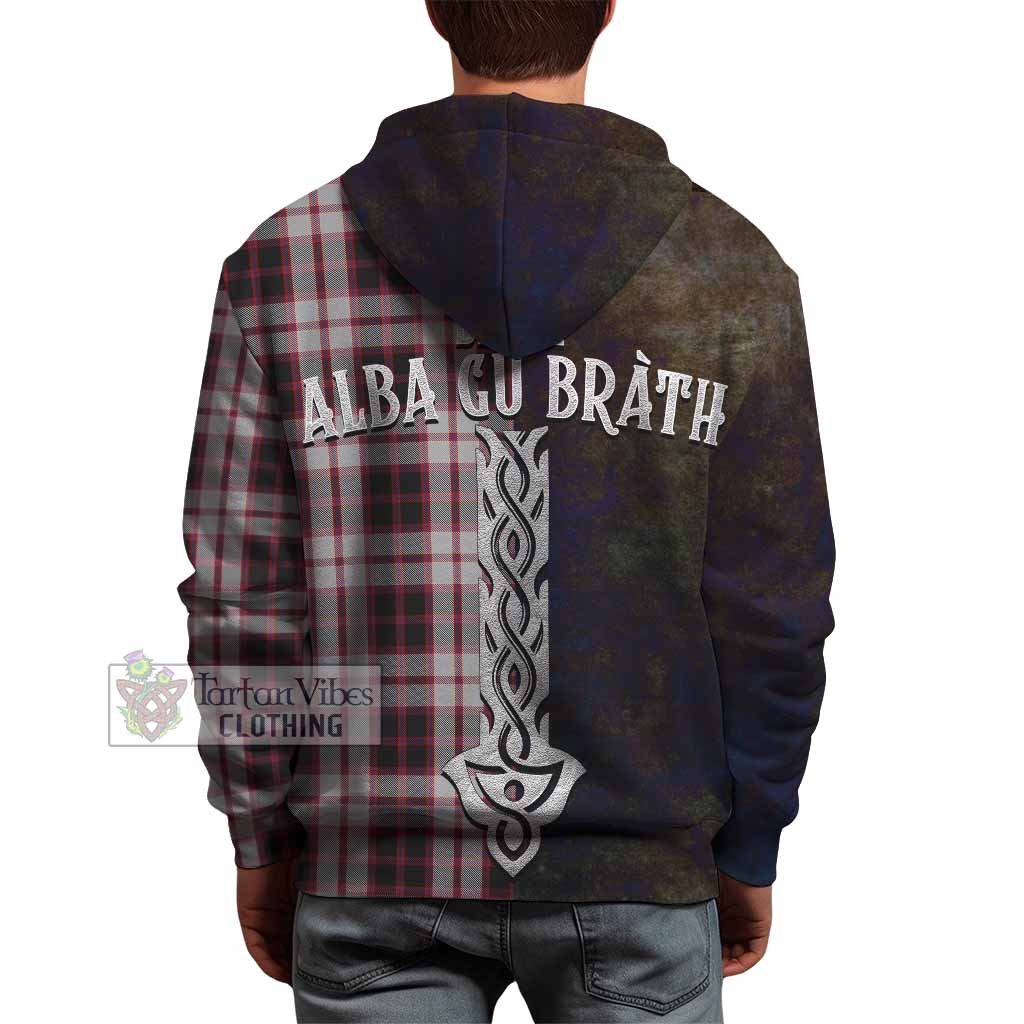 Tartan Vibes Clothing MacPherson (McPherson) Tartan Family Crest Hoodie Alba Gu Brath Be Brave Lion Ancient Style