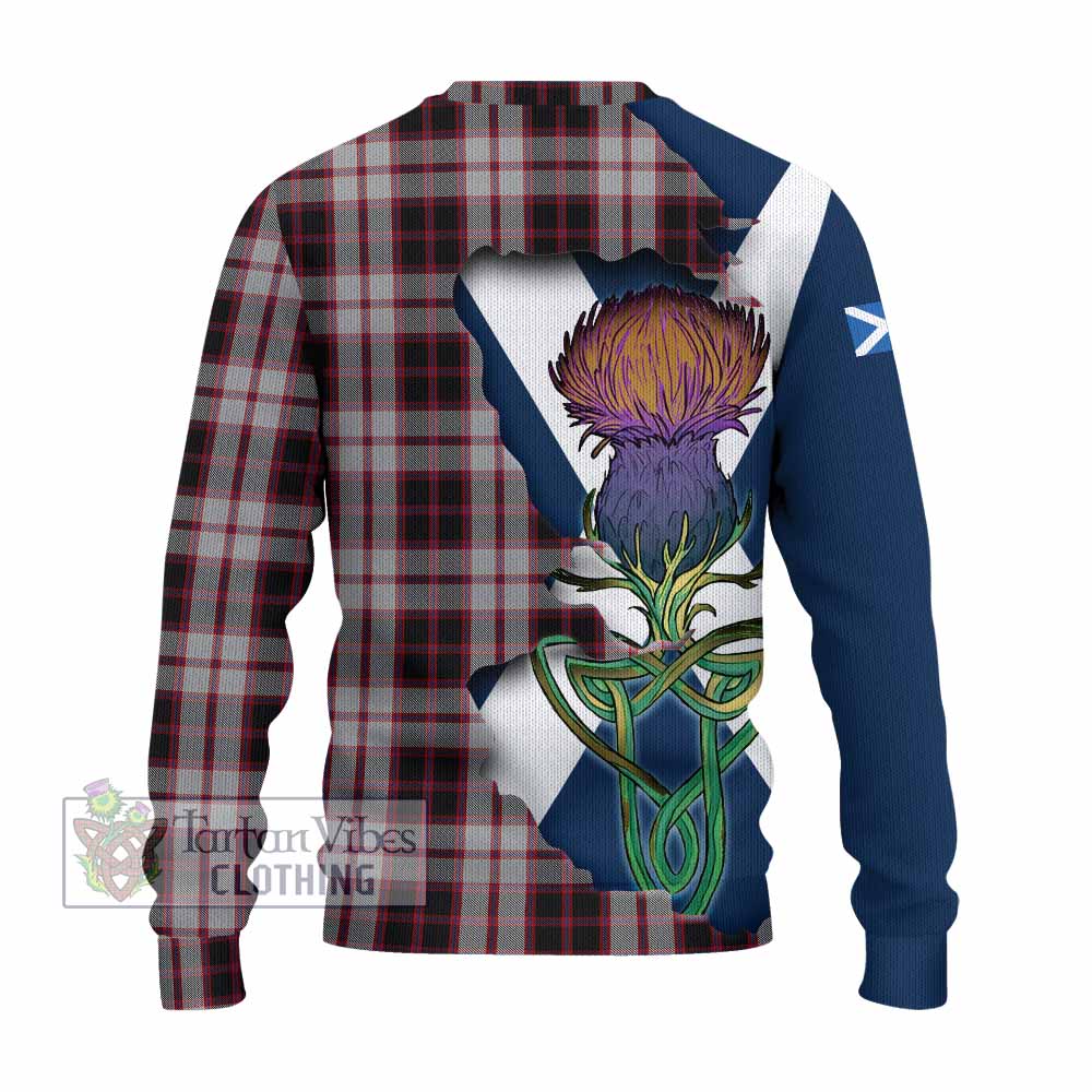 Tartan Vibes Clothing MacPherson (McPherson) Tartan Family Crest Knitted Sweater Scottish Thistle Celtic Inspired