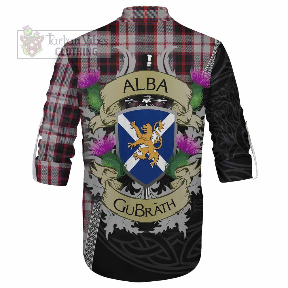 Tartan Vibes Clothing MacPherson (McPherson) Tartan Family Crest Ghillie Kilt Shirt Lion Rampant Royal Thistle Shield Celtic Inspired