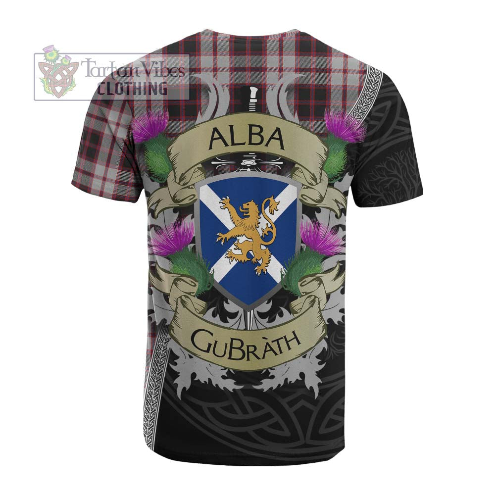 Tartan Vibes Clothing MacPherson (McPherson) Tartan Family Crest Cotton T-shirt Lion Rampant Royal Thistle Shield Celtic Inspired