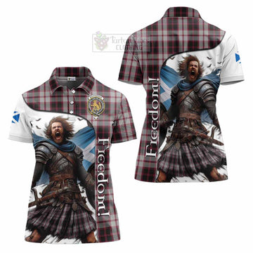 Tartan Vibes Clothing MacPherson (McPherson) Crest Tartan Women's Polo Shirt Inspired by the Freedom of Scottish Warrior