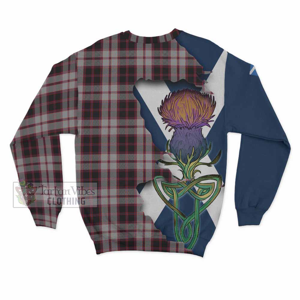 Tartan Vibes Clothing MacPherson (McPherson) Tartan Family Crest Sweatshirt Scottish Thistle Celtic Inspired
