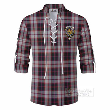Tartan Vibes Clothing MacPherson (McPherson) Tartan Ghillie Kilt Shirt with Family Crest DNA In Me Style