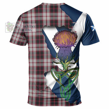 Tartan Vibes Clothing MacPherson (McPherson) Tartan Family Crest T-Shirt Scottish Thistle Celtic Inspired