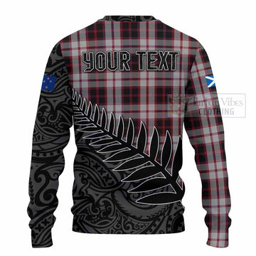 Tartan Vibes Clothing MacPherson (McPherson) Crest Tartan Knitted Sweater with New Zealand Silver Fern Half Style