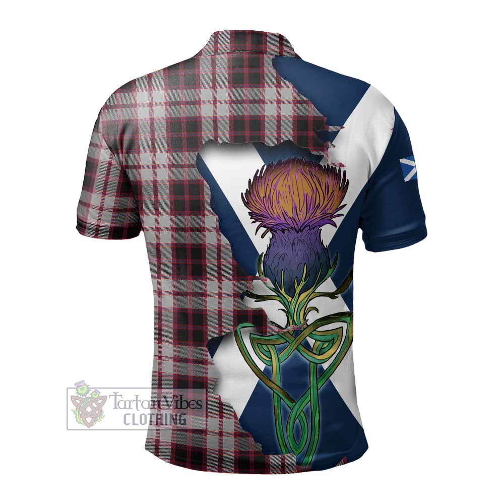 Tartan Vibes Clothing MacPherson (McPherson) Tartan Family Crest Polo Shirt Scottish Thistle Celtic Inspired