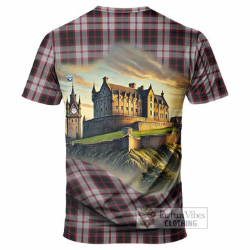 Tartan Vibes Clothing MacPherson (McPherson) Tartan Family Crest T-Shirt with Scottish Ancient Castle Stype