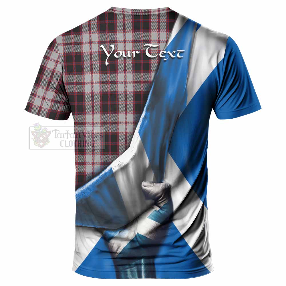Tartan Vibes Clothing MacPherson (McPherson) Tartan T-Shirt with Family Crest Scotland Patriotic Style