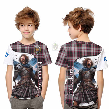 MacPherson (McPherson) Crest Tartan Kid T-Shirt Inspired by the Freedom of Scottish Warrior