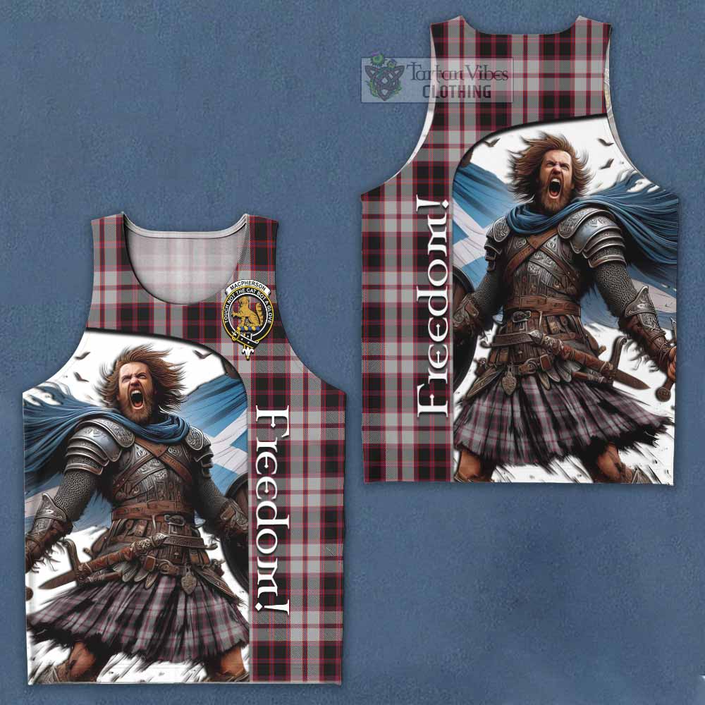 Tartan Vibes Clothing MacPherson (McPherson) Crest Tartan Men's Tank Top Inspired by the Freedom of Scottish Warrior