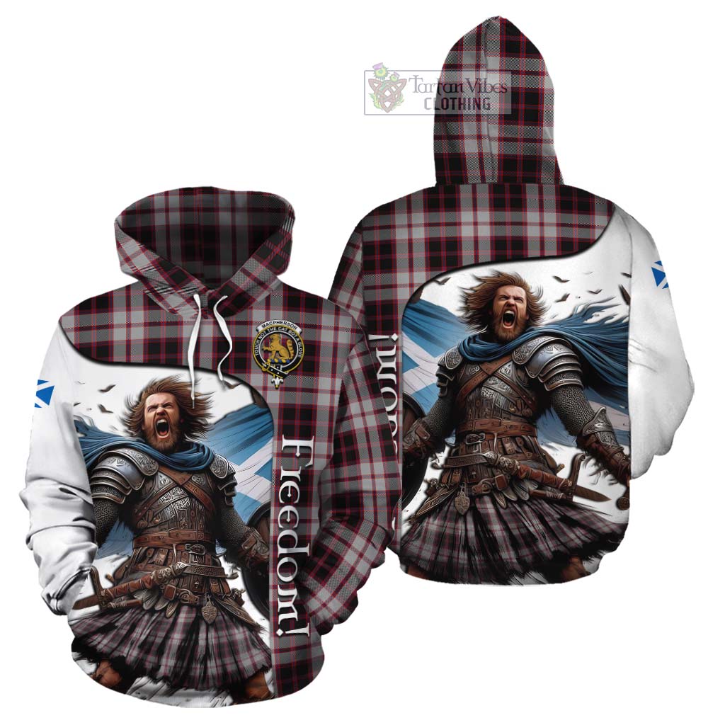 Tartan Vibes Clothing MacPherson (McPherson) Crest Tartan Cotton Hoodie Inspired by the Freedom of Scottish Warrior