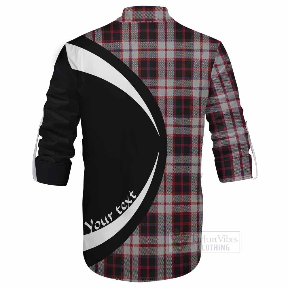 Tartan Vibes Clothing MacPherson (McPherson) Tartan Ghillie Kilt Shirt with Family Crest Circle Style