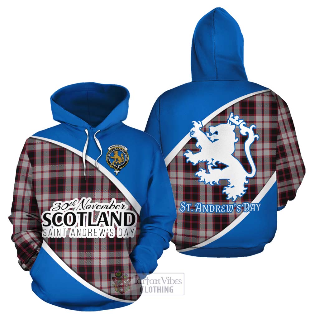 Tartan Vibes Clothing MacPherson (McPherson) Family Crest Tartan Cotton Hoodie Celebrate Saint Andrew's Day in Style