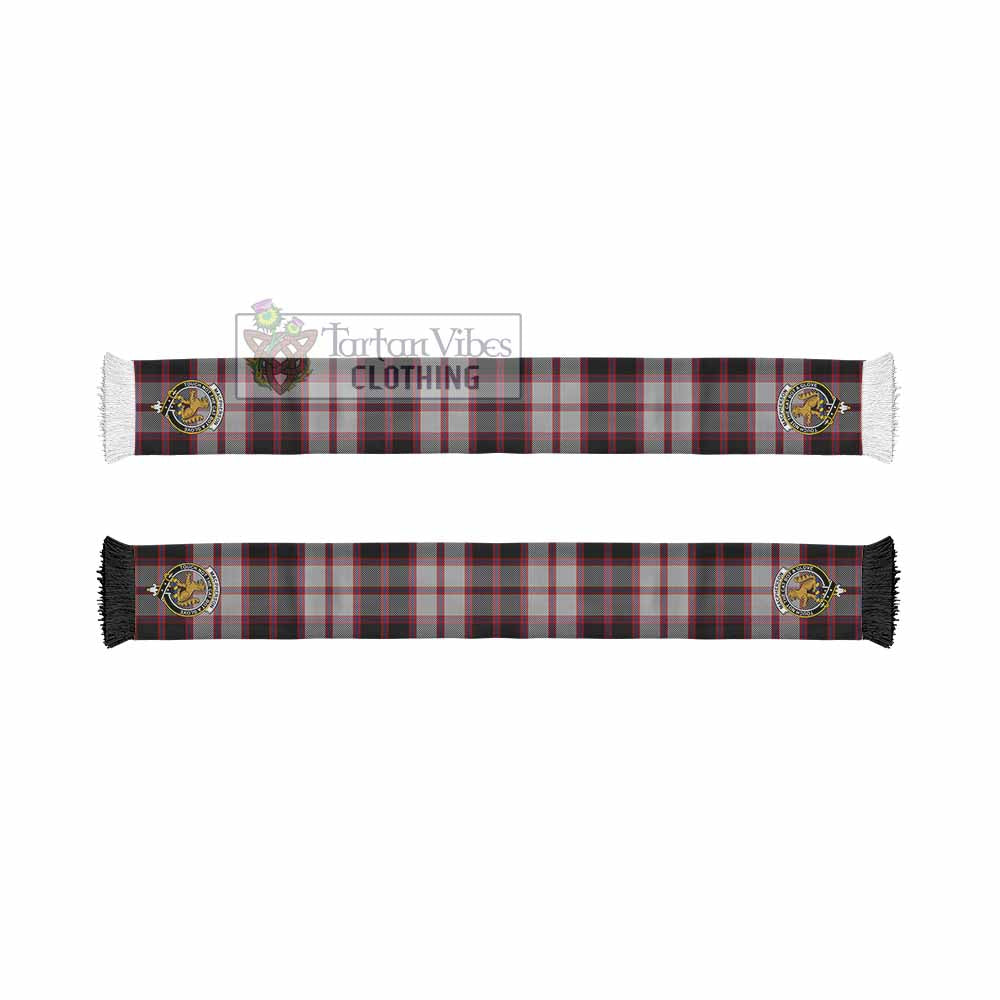 Tartan Vibes Clothing MacPherson (McPherson) Tartan Ruffneck Scarf with Family Crest