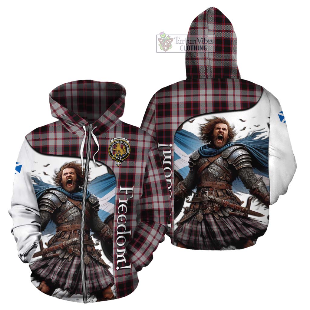 Tartan Vibes Clothing MacPherson (McPherson) Crest Tartan Cotton Hoodie Inspired by the Freedom of Scottish Warrior