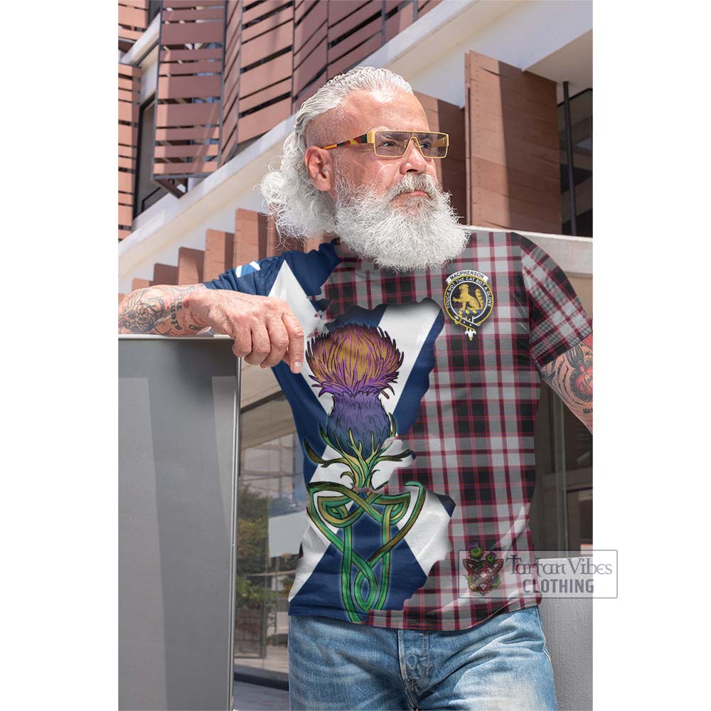 MacPherson (McPherson) Tartan Family Crest Cotton T-shirt Scottish Thistle Celtic Inspired - Tartan Vibes Clothing