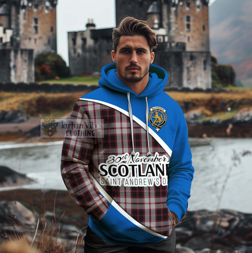 Tartan Vibes Clothing MacPherson (McPherson) Family Crest Tartan Cotton Hoodie Celebrate Saint Andrew's Day in Style