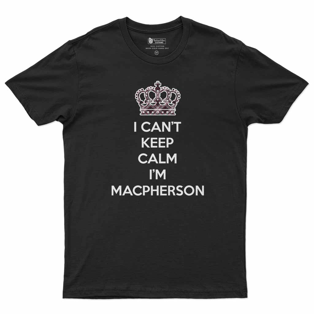 MacPherson (McPherson) Can't Keep Calm Men's T-Shirt Black - Tartan Vibes Clothing