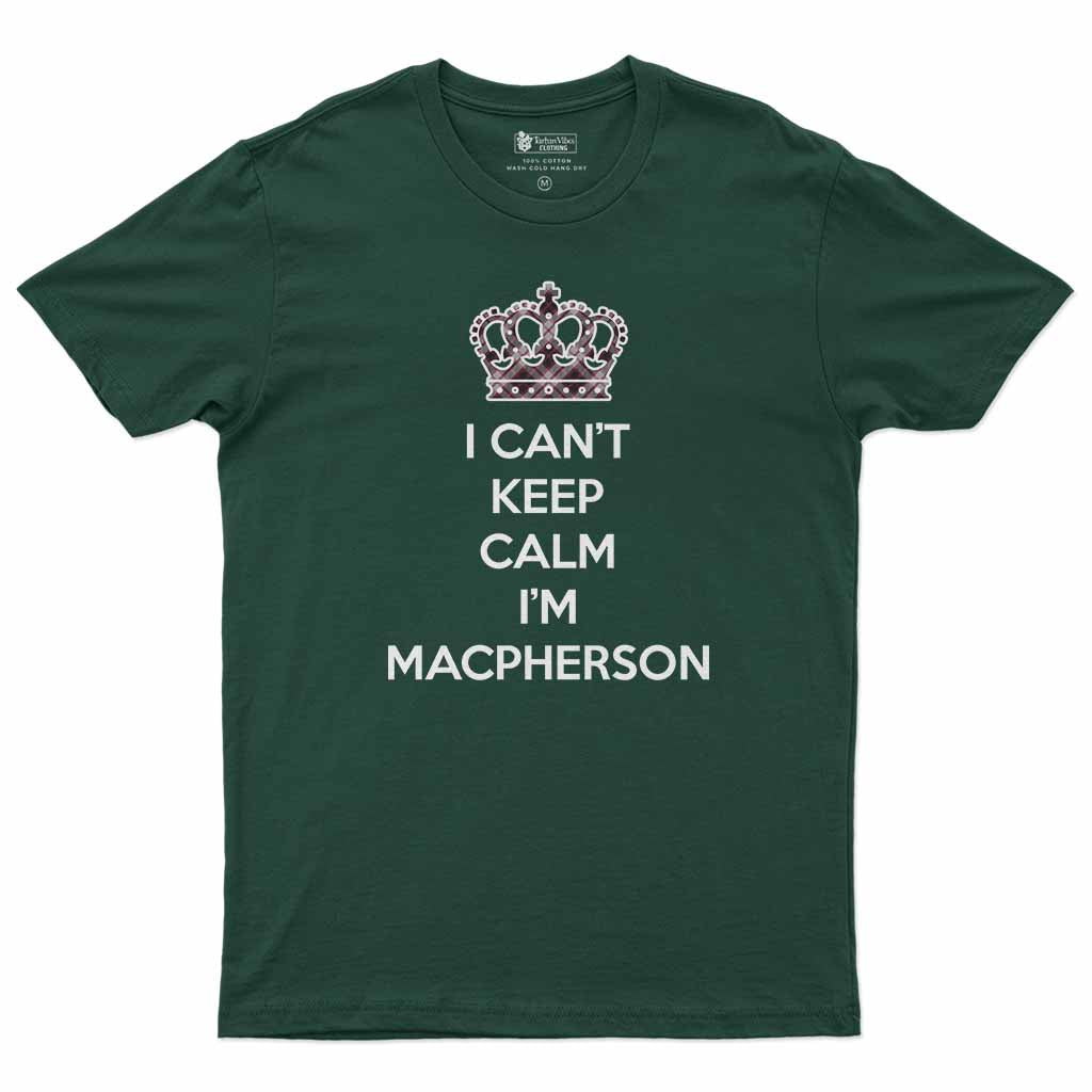 MacPherson (McPherson) Can't Keep Calm Men's T-Shirt Forest Green - Tartan Vibes Clothing