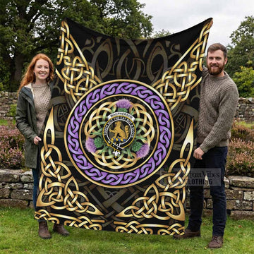MacPherson (McPherson) Clan Crest Blanket Celtic Scottish Thistle