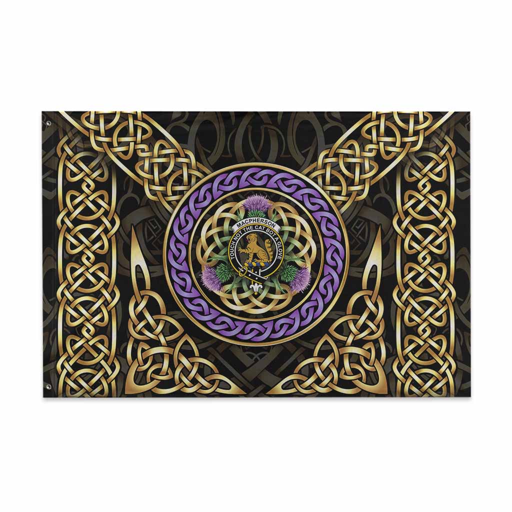 MacPherson (McPherson) Clan Crest House Flag Celtic Scottish Thistle 48*72 inch (120*180 cm) - Tartan Vibes Clothing