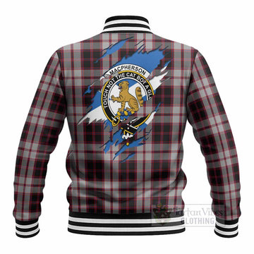 MacPherson (McPherson) Clan Crest In Me Tartan Baseball Jacket Scotland Flag Style