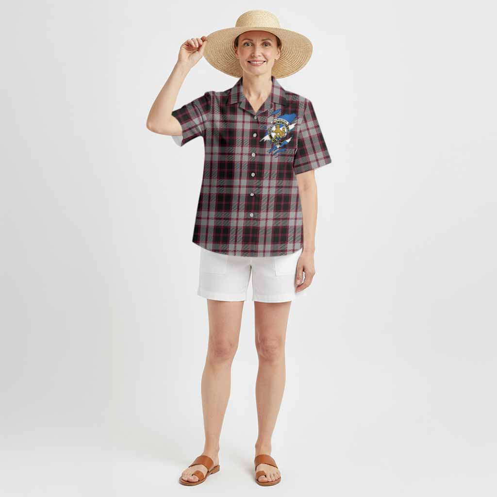 MacPherson (McPherson) Clan Crest In Me Tartan Hawaiian Shirt Scotland Flag Style