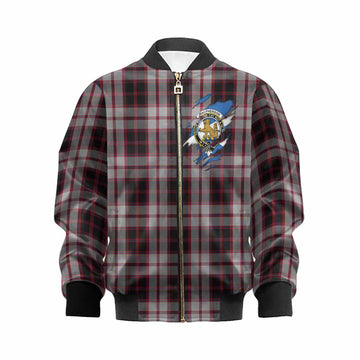 MacPherson (McPherson) Clan Crest In Me Tartan Kid Bomber Jacket Scotland Flag Style
