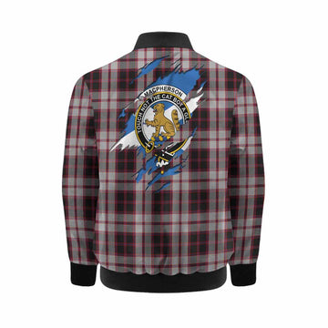MacPherson (McPherson) Clan Crest In Me Tartan Kid Bomber Jacket Scotland Flag Style