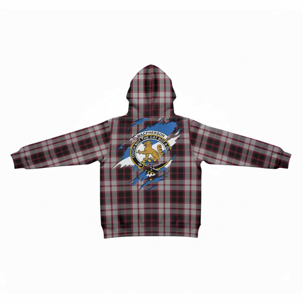 MacPherson (McPherson) Clan Crest In Me Tartan Kid Hoodie Scotland Flag Style