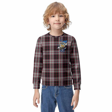 MacPherson (McPherson) Clan Crest In Me Tartan Kid Knitted Sweatshirt Scotland Flag Style