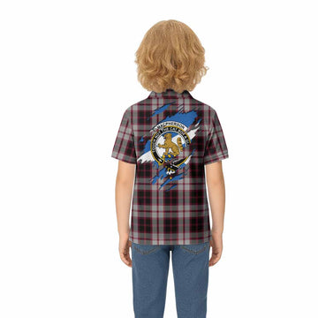 MacPherson (McPherson) Clan Crest In Me Tartan Kid Polo Shirt Scotland Flag Style