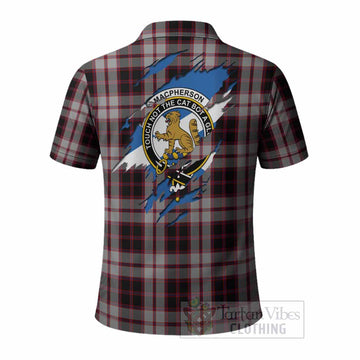 MacPherson (McPherson) Clan Crest In Me Tartan Polo Shirt Scotland Flag Style