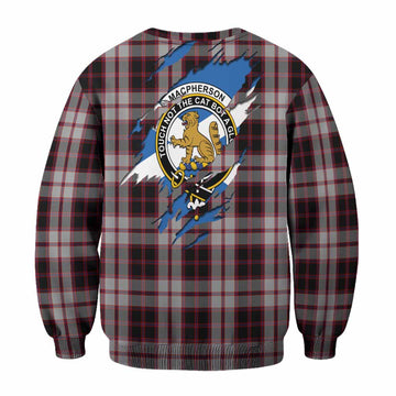 MacPherson (McPherson) Clan Crest In Me Tartan Sweatshirt Scotland Flag Style